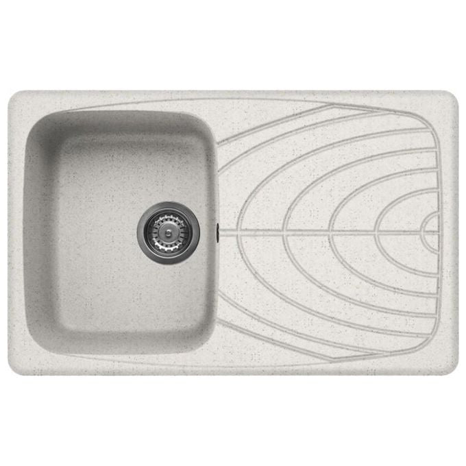 Elleci LGM30052 Master 300 Lavello Granitek gocciolatoio reversibile 1 Vasca 79 cm Bianco
