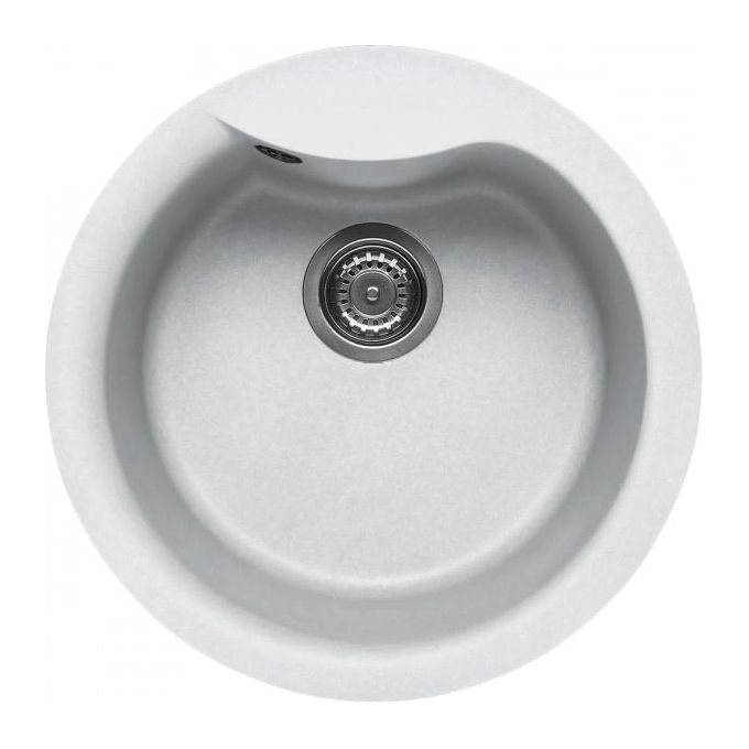 ELLECI LGEROU68 Ego Round Lavello Granitek 1 Vasca rotonda 49 cm Bianco titano