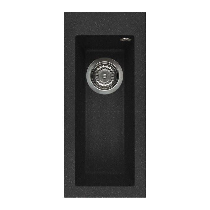 Elleci LGQ05054 Quadra 50 Lavello Granitek 1 Vasca 23 cm Nero