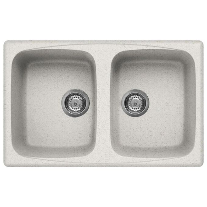 Elleci LGM35052 Master 350 Lavello Granitek 2 Vasche 79 cm Bianco