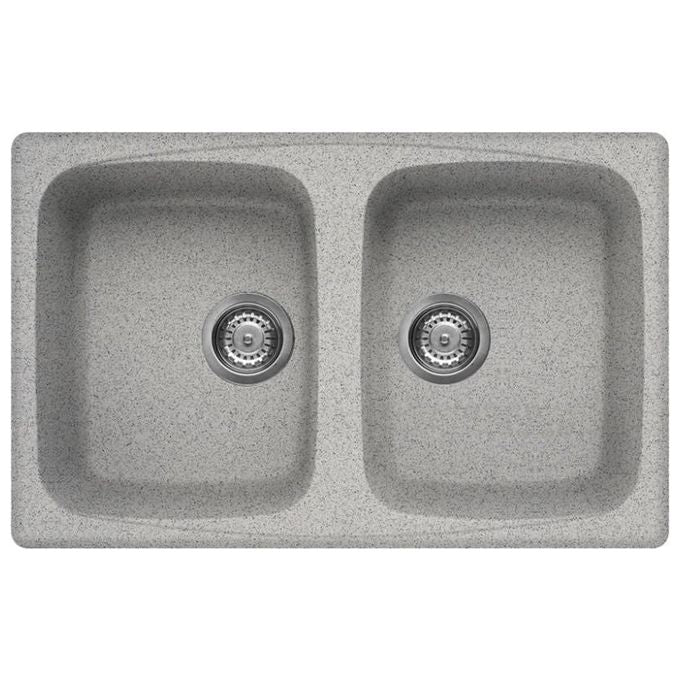 Elleci LGM35055 Master 350 Lavello Granitek 2 Vasche 79 cm Grigio