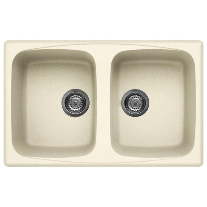 Elleci LGM35062 Master 350 Lavello Granitek 2 Vasche 79 cm Bianco antico