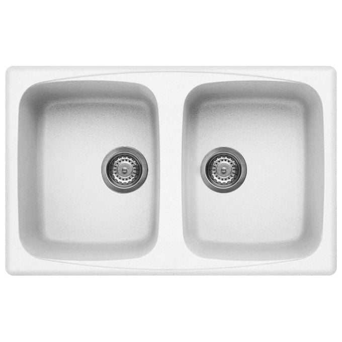 Elleci LGM35068 Master 350 Lavello Granitek 2 Vasche 79 cm Bianco