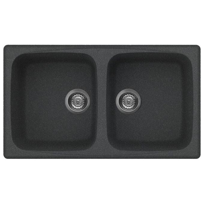 Elleci LGM45054 Master 450 Lavello Granitek 2 Vasche 86 cm Nero