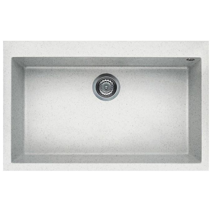 ELLECI LGQ13052 Quadra 130 Lavello Granitek 1 Vasca 79 cm Bianco