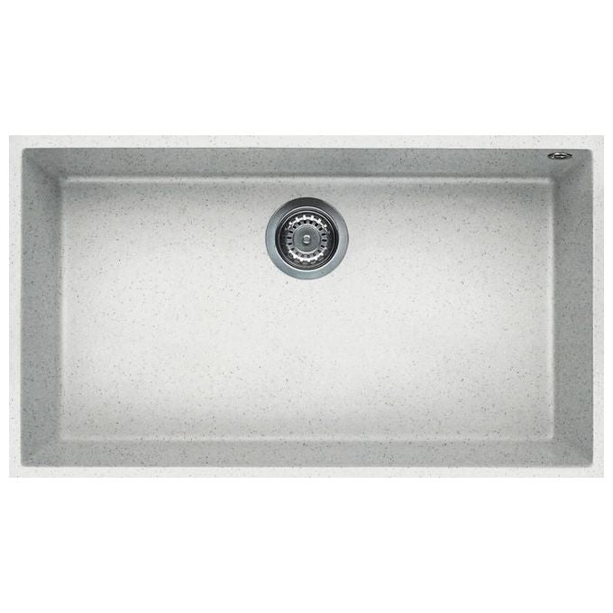 ELLECI LGQ13052BSO Quadra 130 Lavello Granitek 1 Vasca 76 cm Bianco