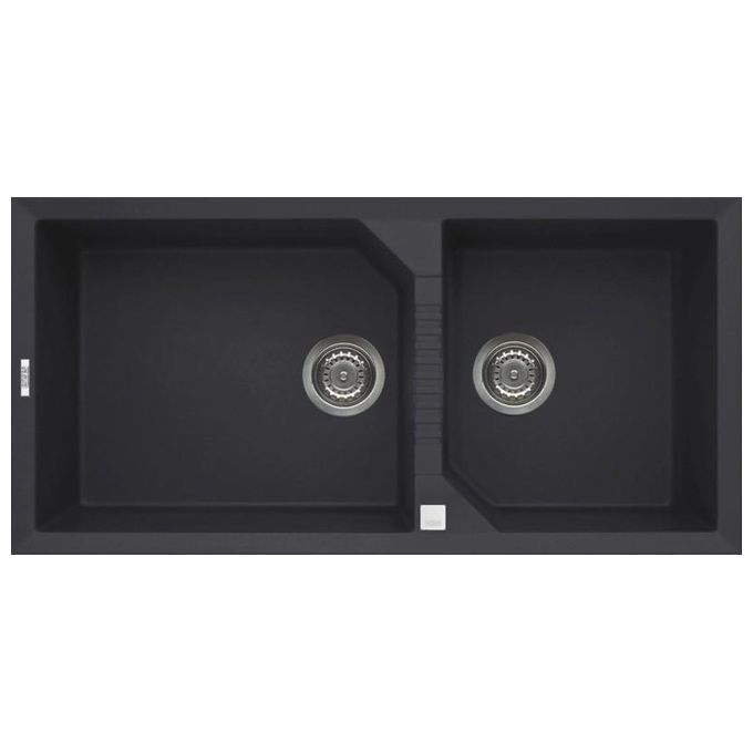 Elleci LGT49059 Tekno 490 Lavello Granitek 2 Vasche 100 cm Antracite