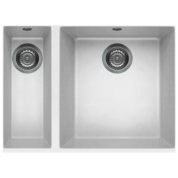 Elleci LGQ15068BSO Quadra 150 Lavello Granitek 2 Vasche 59 cm Titano