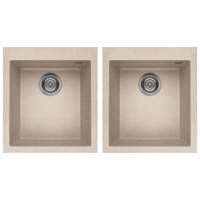 Elleci LGQ20051 Quadra 200 Lavello Granitek 2 Vasche 41 cm Avena
