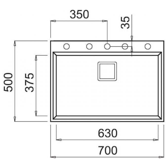 Elleci LGK12068 Karisma 120 Lavello Granitek 1 Vasca  70 cm Bianco