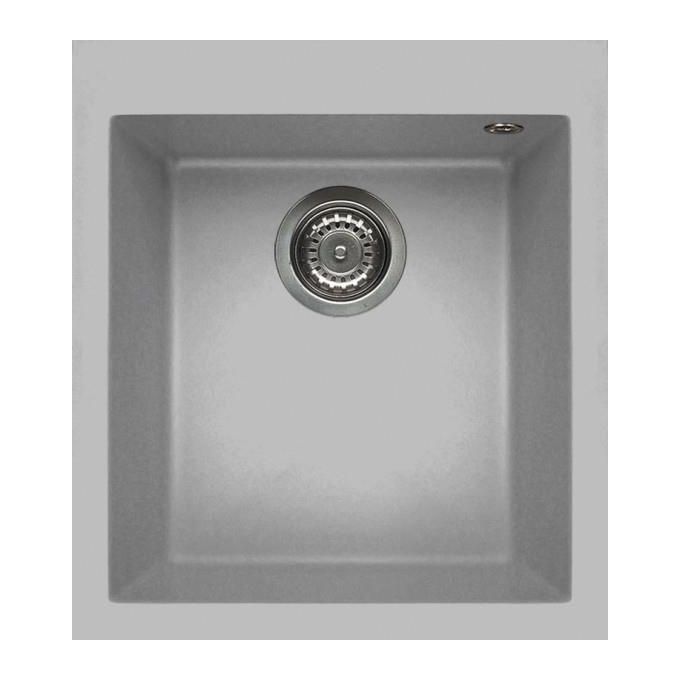 Elleci LMQ10079 serie Quadra 100 Lavello Metaltek Grigio Aluminium da incasso 1 Vasca 41x50cm