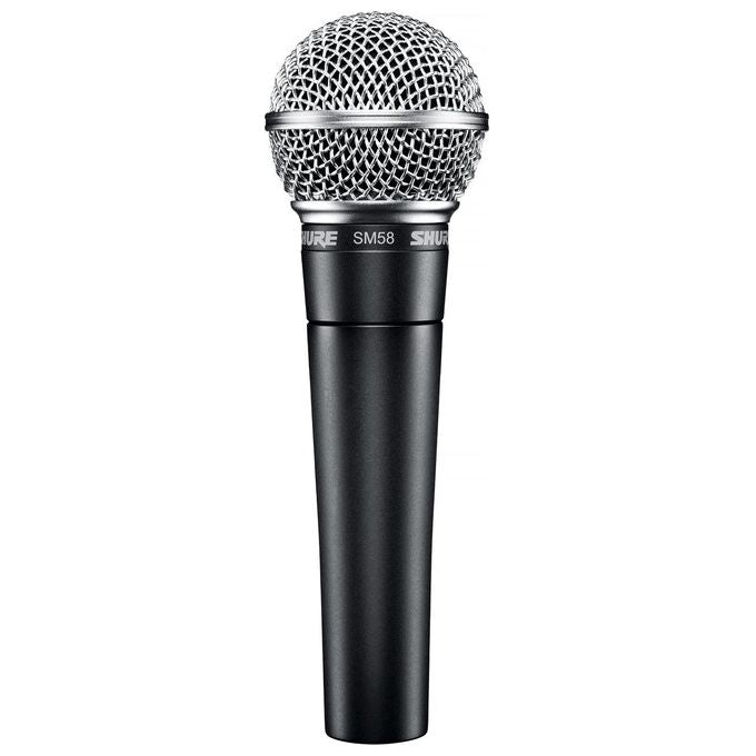 Shure SM58 Microfono a Filo con Interruttore Nero-Argento