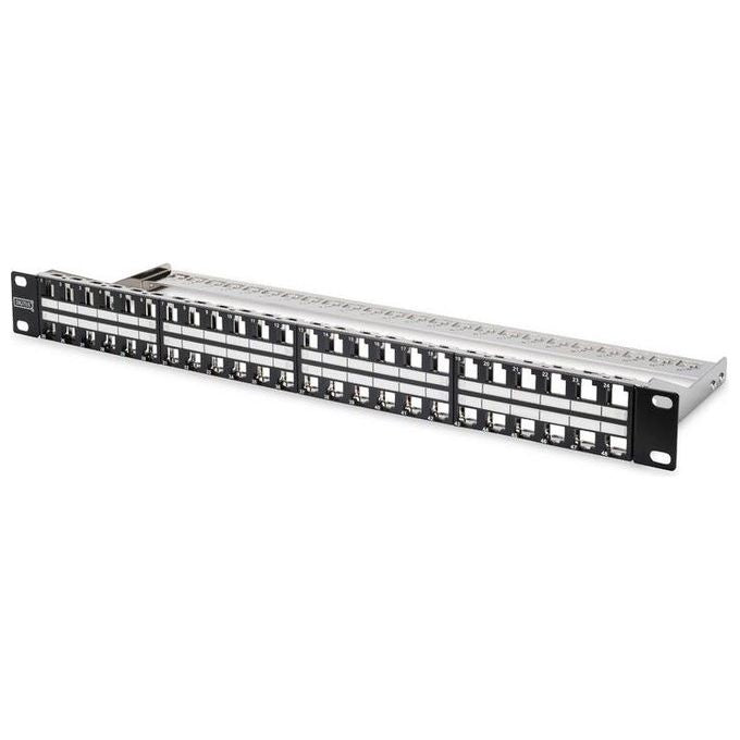 Digitus pannello patch 19'' 48 porte per connettori keystone (vuoto) 1 unita' schermato colore nero