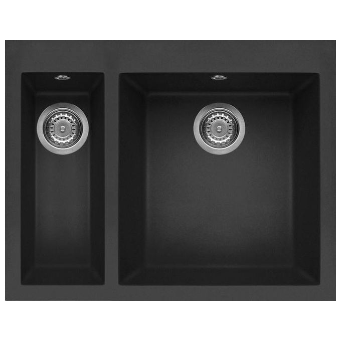 Elleci LMQ15070 Quadra 150 Lavello Metaltek 2 Vasche 59 cm Ghisa