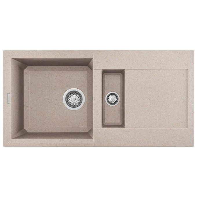 Elleci LGY42551 Easy 425 Lavello Granitek gocciolatoio reversibile 1 Vasca e mezza 86 cm Avena
