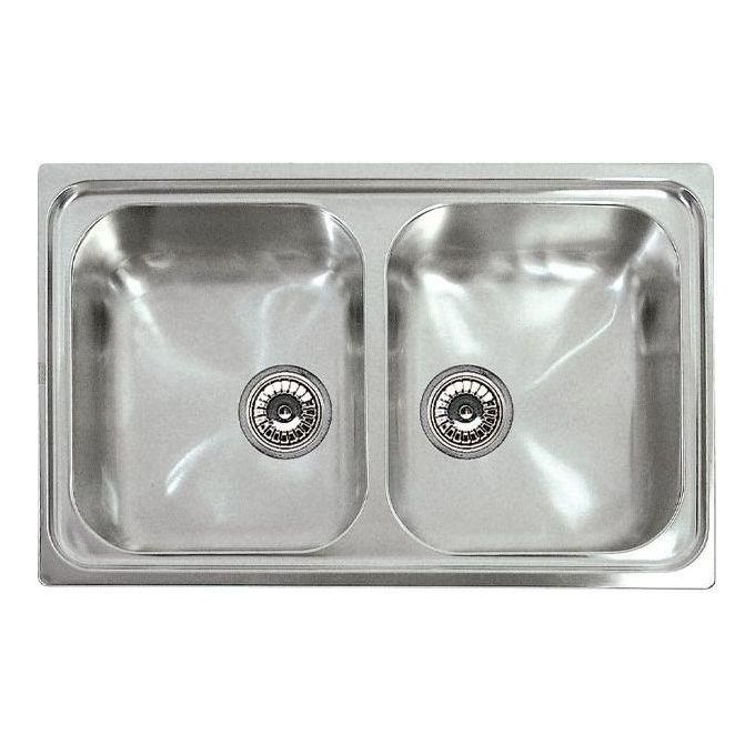Elleci River 350 LIR350ANC Lavello in acciaio Inox 2 vasche satinato antigraffio 790x500 mm