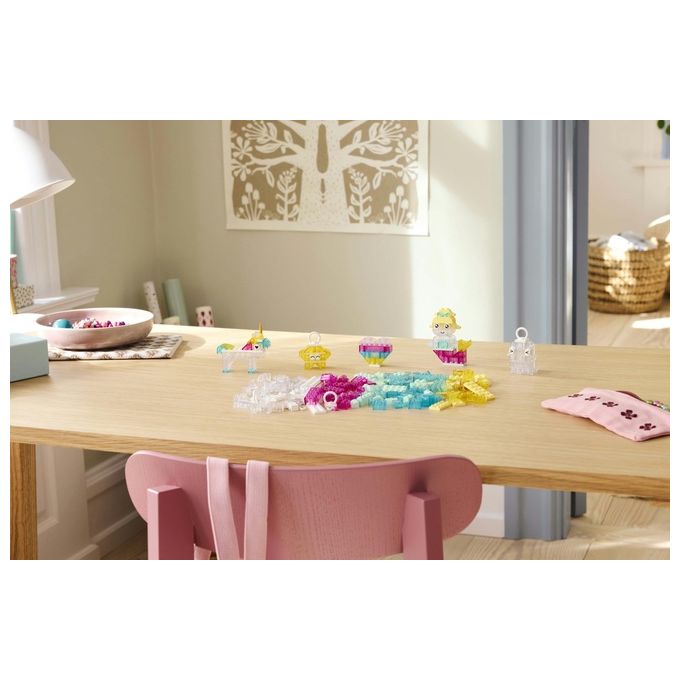 LEGO Classic Scatola Magica Trasparente - Mattoncini Colorati e Clip Portachiavi - Crea Unicorni Giocattolo Draghi Uccelli e altre Figure Kit Arti e Mestieri per Bambine e Bambini da 5 Anni - 11040