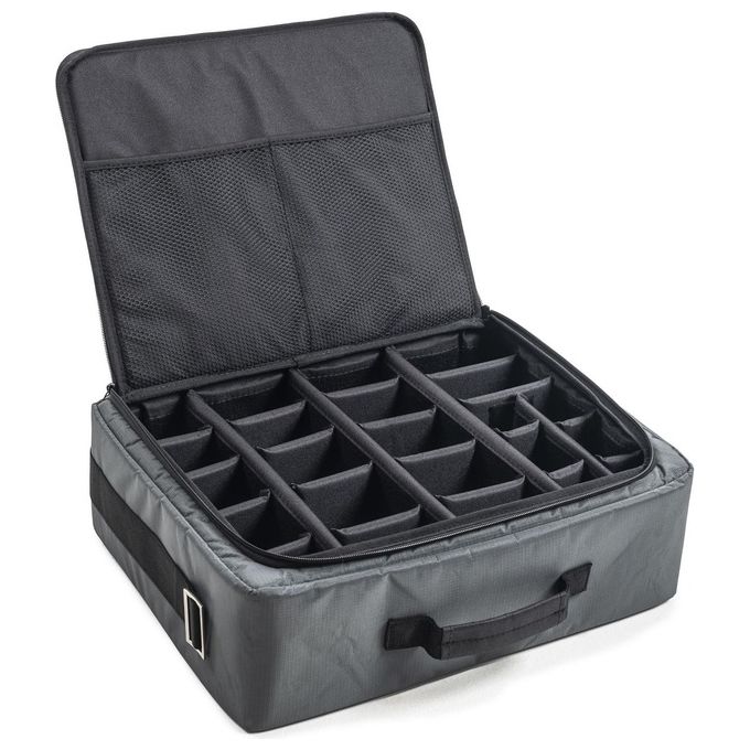 B and W International TEX.326 Borsa per Fotocamera con Divisorio Grigio