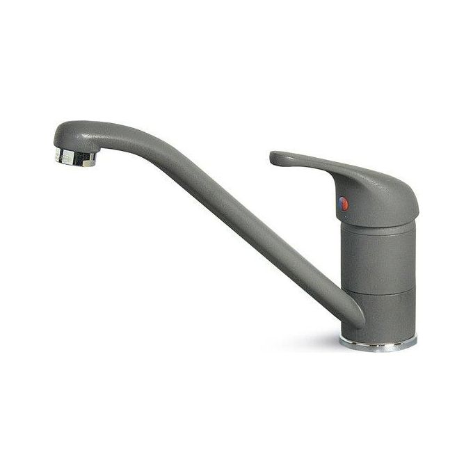 ELLECI MMKMIN73 Minerva Miscelatore monocomando con canna tubolare girevole Grigio Titanium 73