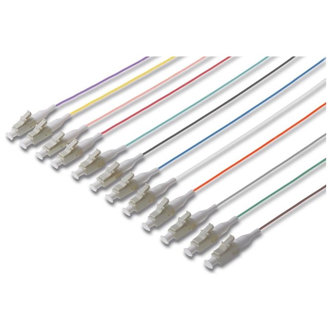 Digitus Set 12 Cavi Pigtail Fibra Ottica Colorati Connettori Lc Om2 50-125 Simplex