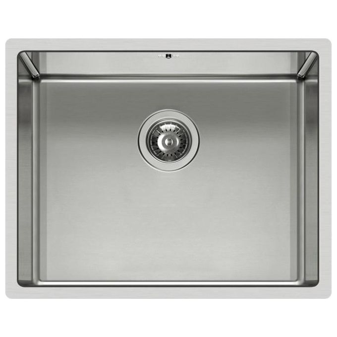 Elleci Square 500 R14 LIQ500SAC14 - Lavello da incasso 1 vasca, Acciaio inox satinato, 54x44 cm, da incasso, Inox satinato