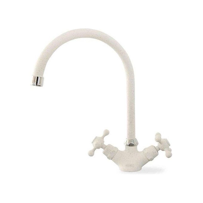 ELLECI MGKELB62 Elba Miscelatore doppio comando con canna girevole Classic Bianco Antico 62
