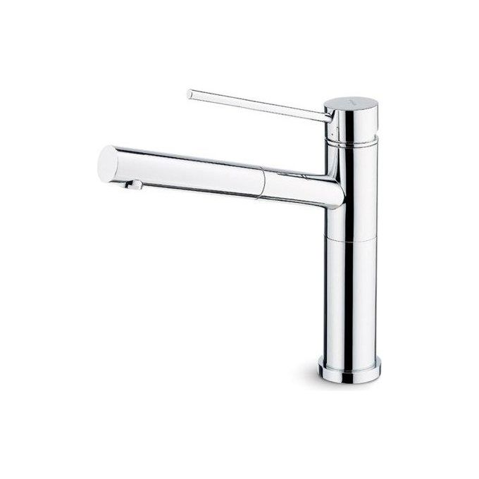 ELLECI MIKRENCR Reno Miscelatore monocomando cromato con doccetta estraibile Modern Cromo