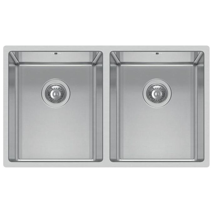 ELLECI LIQ720SAC2U14 Square 720 Lavello Inox 2 Vasche 78 cm Satinato