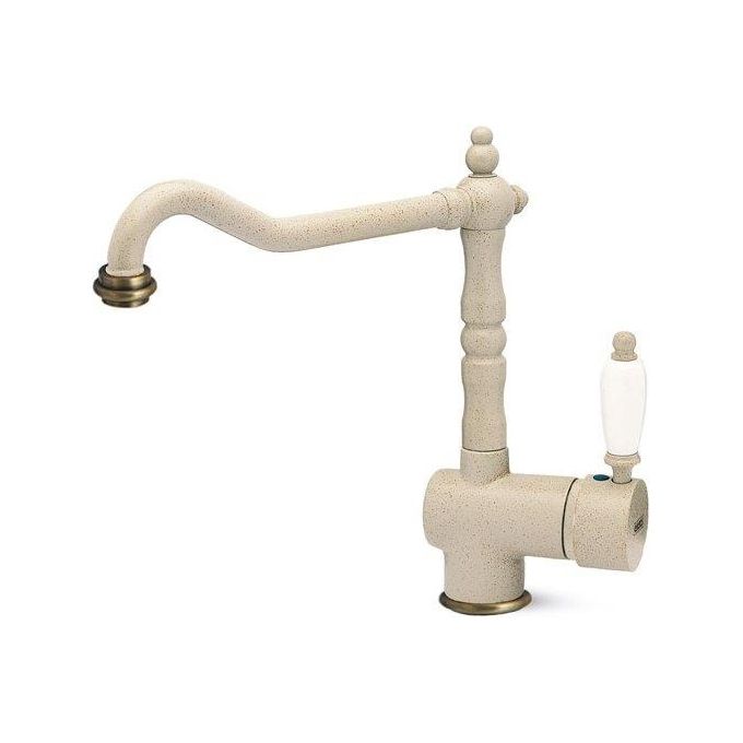 ELLECI MGKRIO51 Rio Miscelatore monocomando con canna alta girevole Classic Rustico Granitek Avena 51