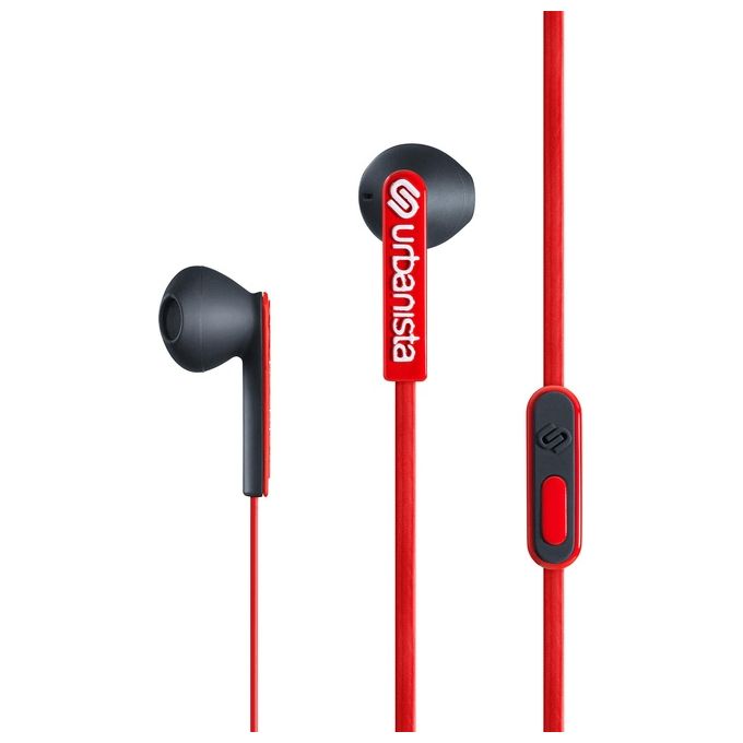 Urbanista, Auricolari In-Ear Cablati, San Francisco, Musica e Chiamate, Rosso