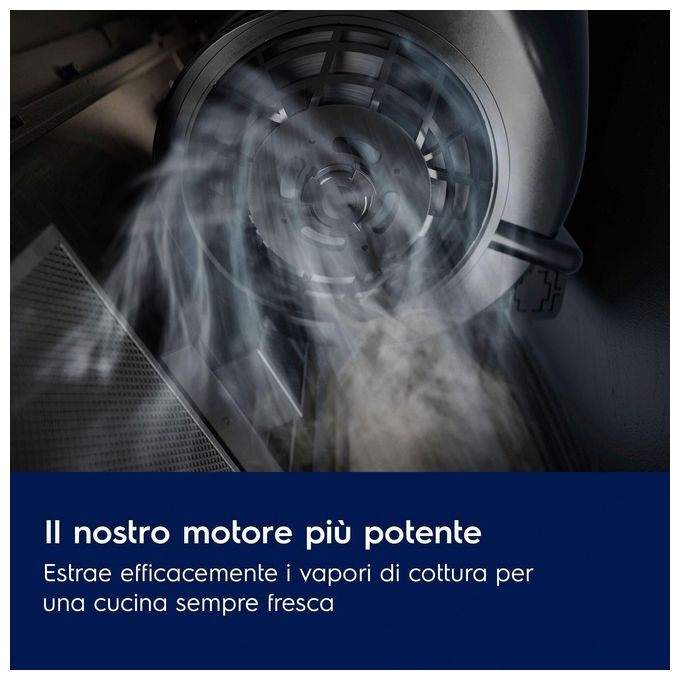 Electrolux KFTB19X Cappa a Camino Classe energetica A+ 5 Velocita' Aspirante o Filtrante SilenceTech Funzione Breeze 90 cm Inox