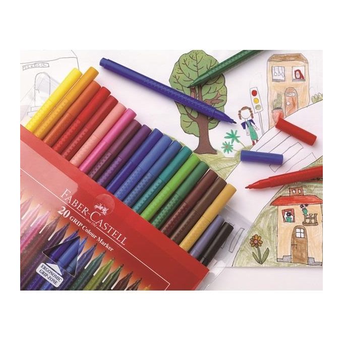 Faber Castell Cf10 Pennarelli Grip Colour Marker