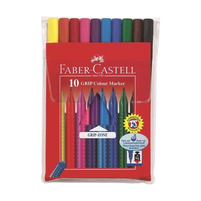 Faber Castell Cf10 Pennarelli Grip Colour Marker