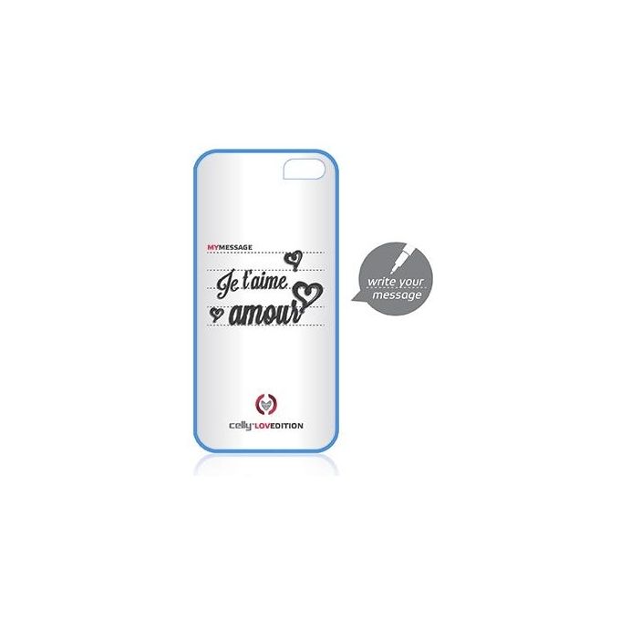 Cover MESSAGE BLUE iPhone SE-5S-