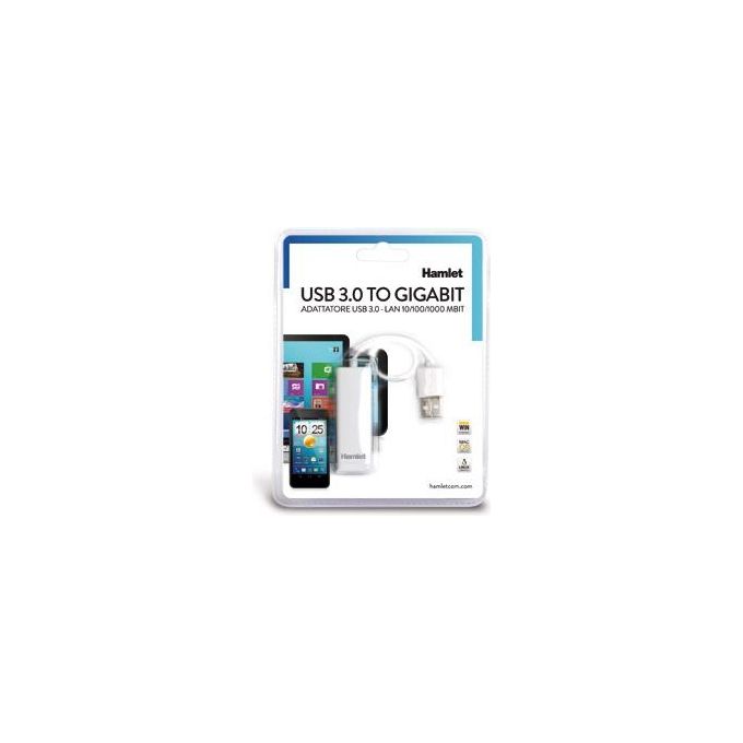 Hamlet Adattatore Lan 10-100-giga Usb 2.0