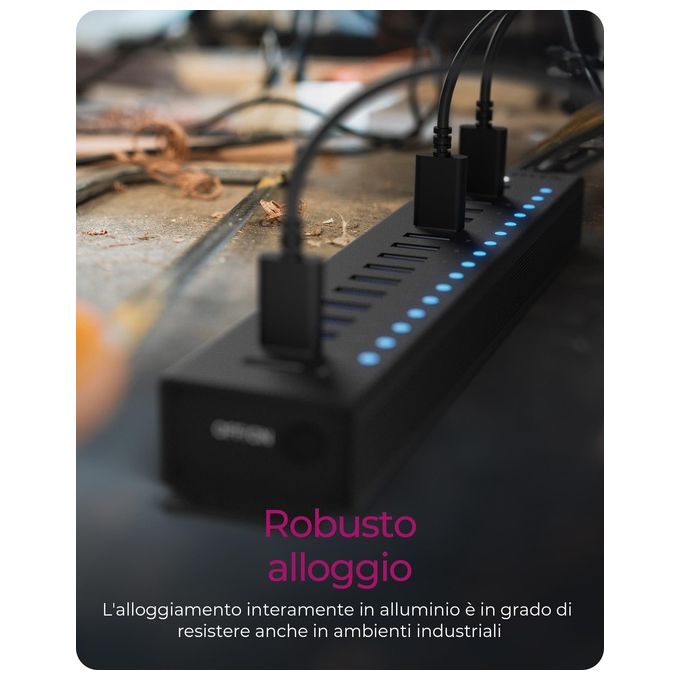 ICY BOX IB-HUB1717-U3 USB 3.2 Gen 1 Type-A 5000 Mbit-s Nero