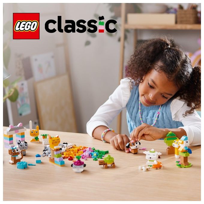 LEGO Classic 11034 Animali Domestici Creativi, Giocattolo per Bambini di 5+ Anni per Costruire Cane, Gatto e Altri Animali