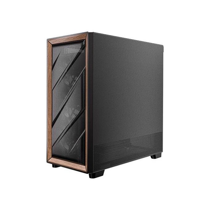Antec Flux Wood 5 Ventole Pwm Incluse Pannello Frontale ad Alto Flusso d'aria con Legno di Noce Type-C Radiatore da 420mm e Supporto per Scheda Madre con Connessione Posteriore
