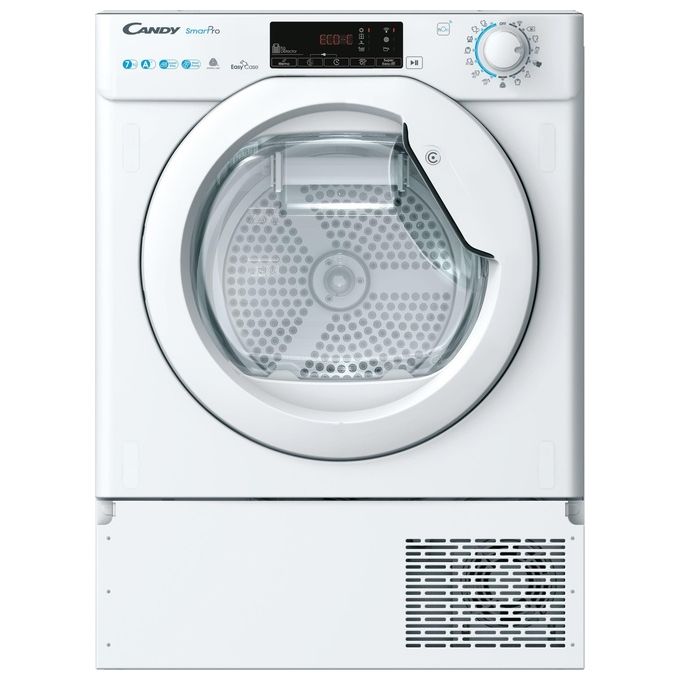Candy Smart Pro BCTD H7A1TE-S Asciugatrice da Incasso a Pompa di Calore Slim Classe energetica A+ Capacita' di carico 7 Kg Partenza Ritardata
