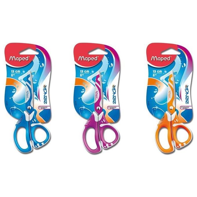 Maped Zenoa Fit Forbici da Ufficio Taglio Dritto 13cm Colori Assortiti