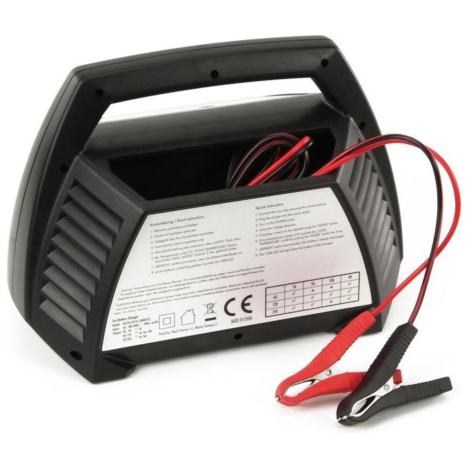 Ansmann ALCT6-24-10 Caricatore per Batteria Auto Scooter Motocicletta Piombo-Piombo-Gel 12V 6V 24V