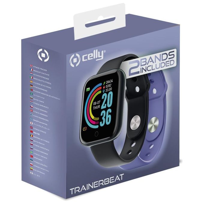 Celly Trainerbeat 1.44'' Sport Salute Notifiche Summer Collection Nero e Viola