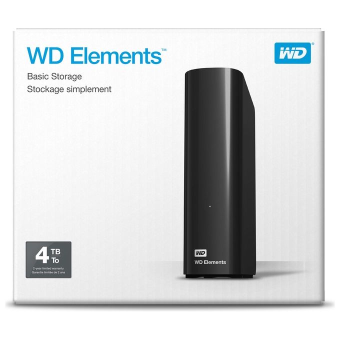 WD Elements Desktop 4Tb Hard Disk Esterno Usb 3.0 3,5''