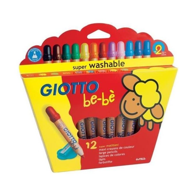 Giotto Cf12 Pastelloni Legno Bebe