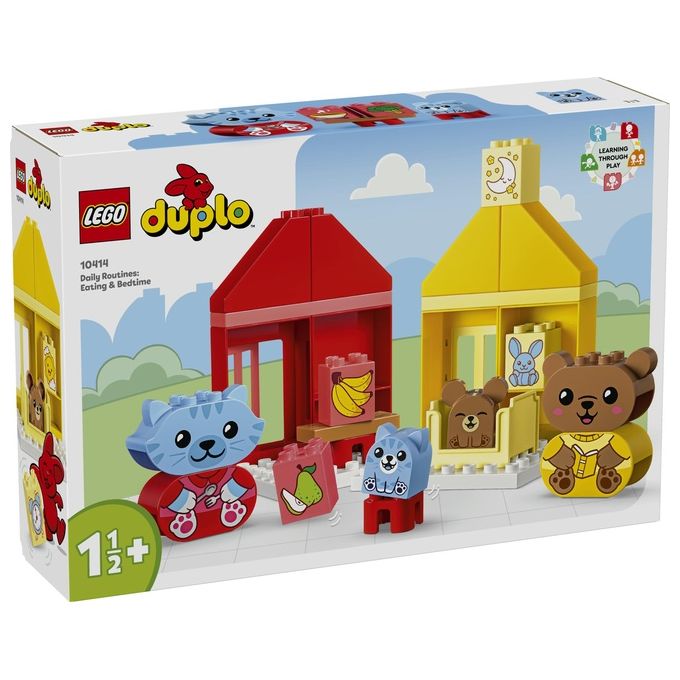 LEGO DUPLO 10414 Attivita' Quotidiane: Mangiare e Andare a Letto, Giochi per Bambini da 1.5 Anni in su con 4 Animali Giocattolo