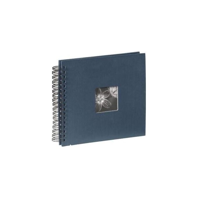 Hama Fine Art Album Fotografico e Portalistino a Spirale  Blu 28x24cm 50 Pagine Nere