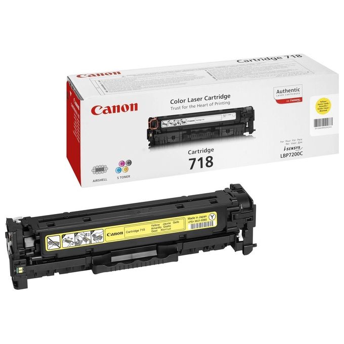 Canon Toner 718 Y Giallo 2900 Pagine Lbp7200cdn, 8330cdn, Mf8350cdn