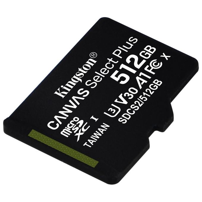 Kingston  Canvas Select Plus SDCS2-512GB Scheda microSD Classe 10 con Adattatore SD Incluso, 512 GB