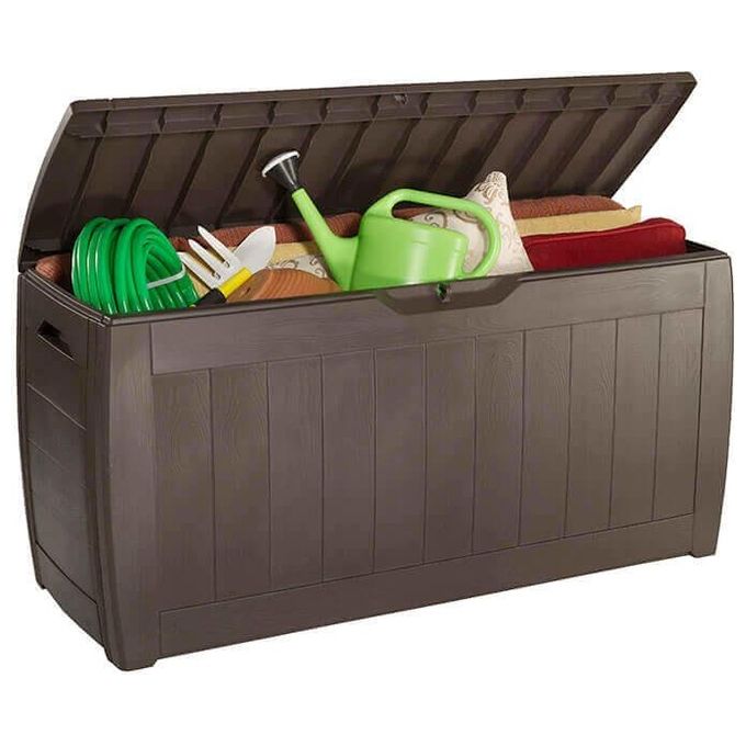 Keter Baule da Giardino Hollywood in Resina 117.5x45x57.3 cm Capacita' 270 Lt Marrone per Riporre Cuscini e Attrezzi