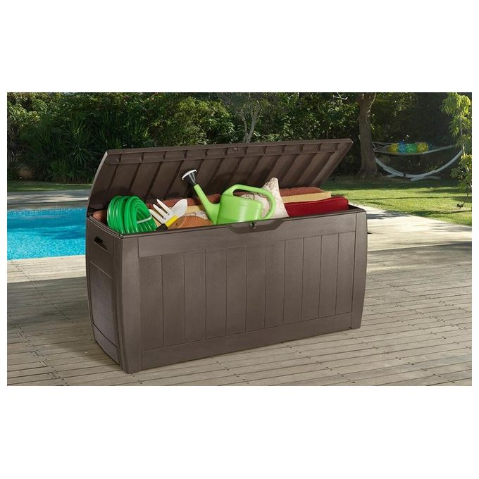 Keter Baule da Giardino Hollywood in Resina 117.5x45x57.3 cm Capacita' 270 Lt Marrone per Riporre Cuscini e Attrezzi